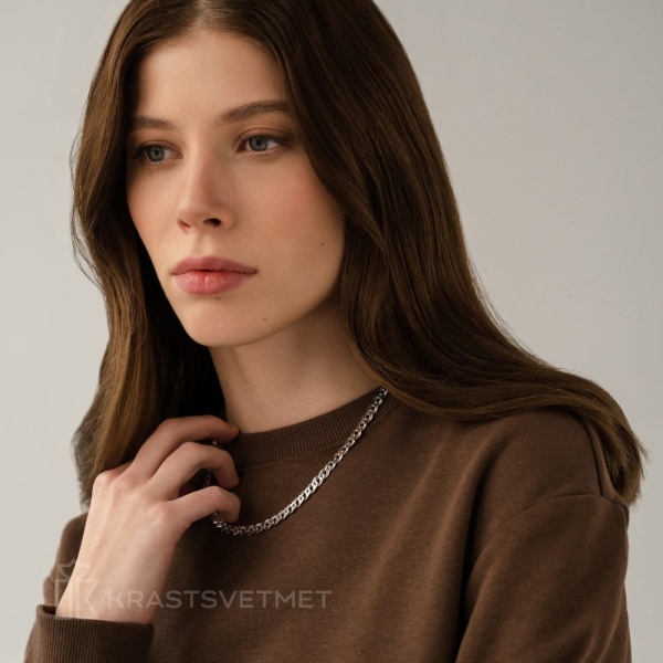 Цепь из серебра 925, плетение «Нонна»